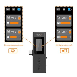 میکروفون یقه ای بی سیم کامیکا مدل VDLive10 USB
